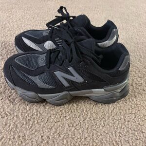 New Balance Kids Black and Gray Sneakers